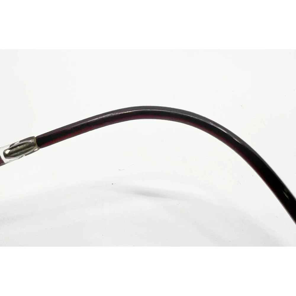 Theta Eyeglasses Frames Women Burgundy Half Rim Metal Oval 17 118 Small